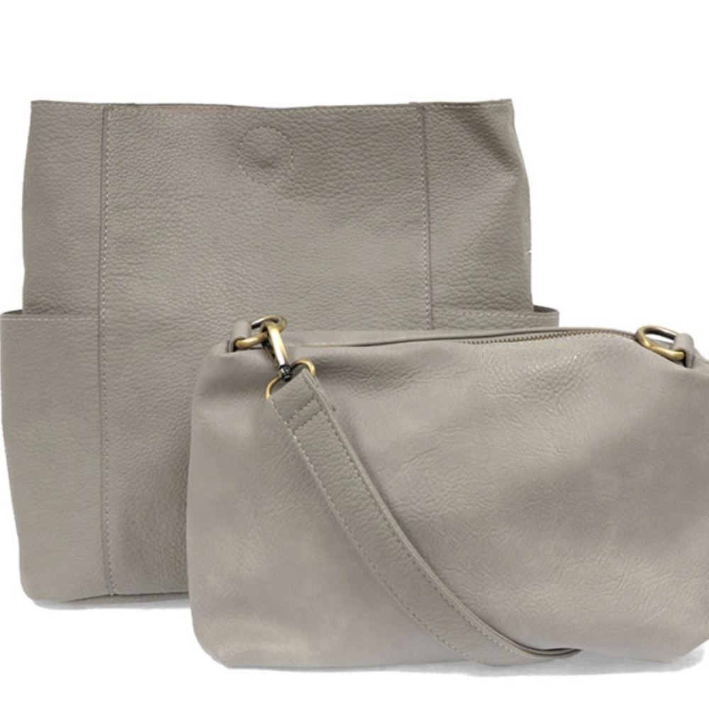 Casual & carefree crossbody in super soft pebble grain vegan leather with insert